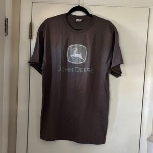 John Deere Men's Charcoal Gray Logo Tee